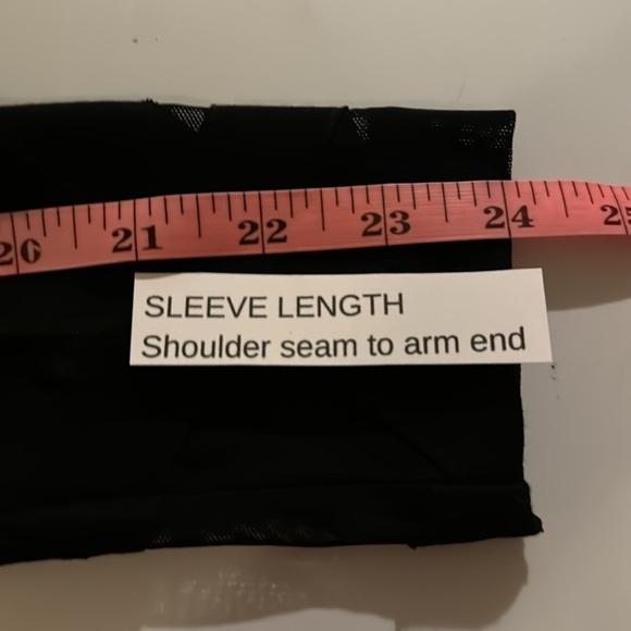 Muse Boston proper exclusive little black dress V neck long sleeve mesh sheer - Picture 8 of 11